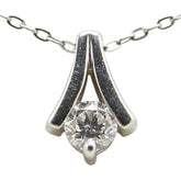 ノーブランド Pt900 プラチナ Pt850 プラチナ ダイヤ0.16ct ネックレス レディース no brand 【中古】